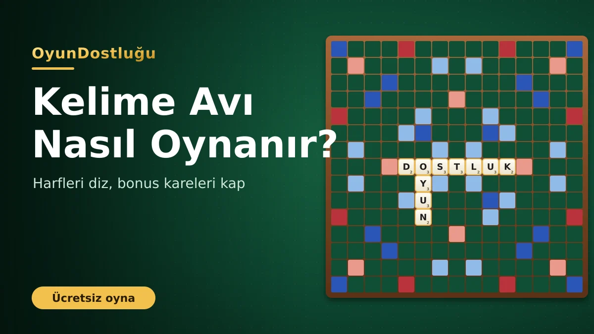 Kelime Avı Nasıl Oynanır? OyunDostluğu’nun Türkçe Kelime Oyunu